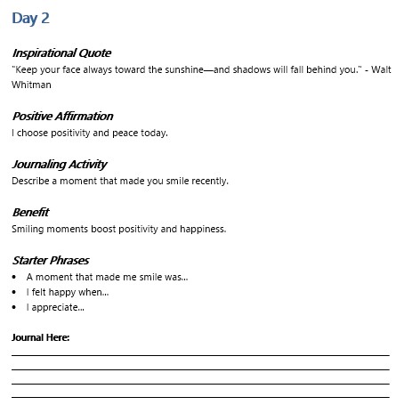 30 Day Mental Well-Being Journal - Image 3